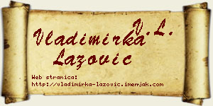 Vladimirka Lazović vizit kartica